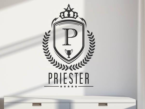 Wandtattoo Priester Wappen