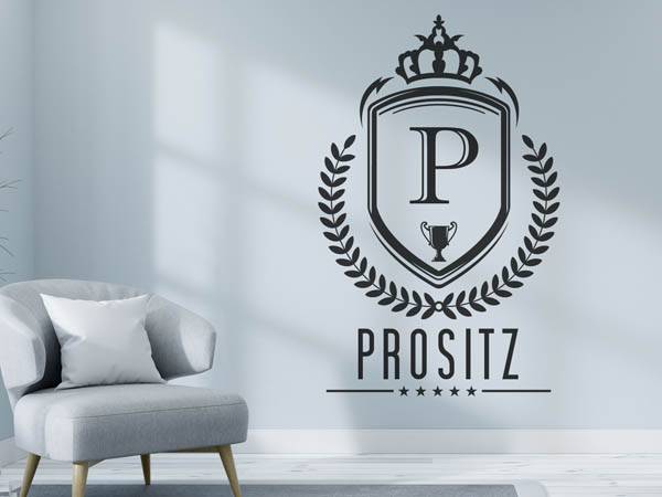 Wandtattoo Prositz Wappen