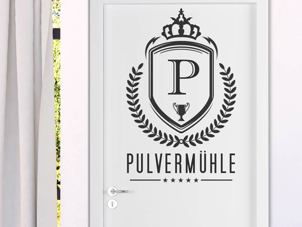 Wandtattoo Pulvermühle Wappen