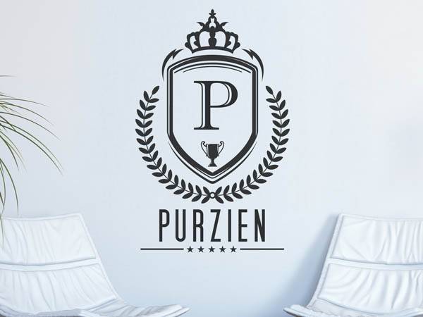 Wandtattoo Purzien Wappen