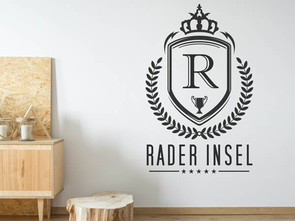Wandtattoo Rader Insel Wappen