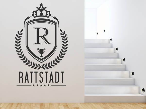 Wandtattoo Rattstadt Wappen
