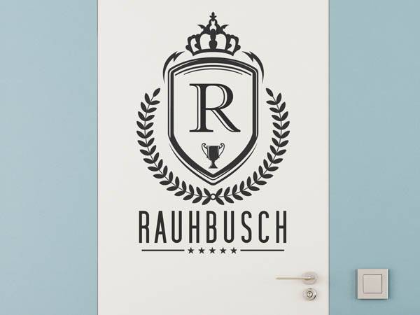 Wandtattoo Rauhbusch Wappen