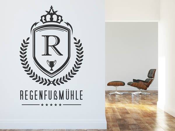 Wandtattoo Regenfußmühle Wappen