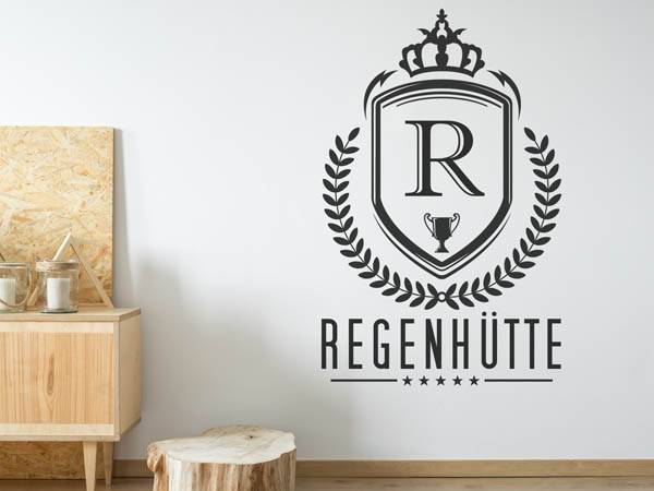 Wandtattoo Regenhütte Wappen