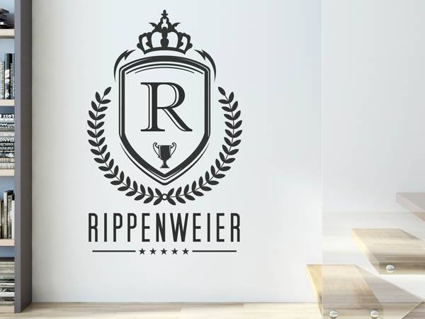 Wandtattoo Rippenweier Wappen