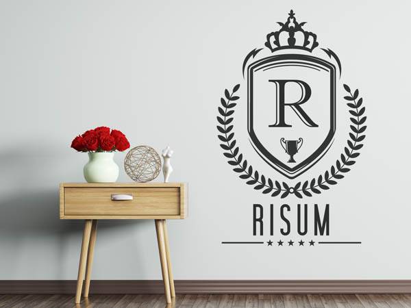 Wandtattoo Risum Wappen