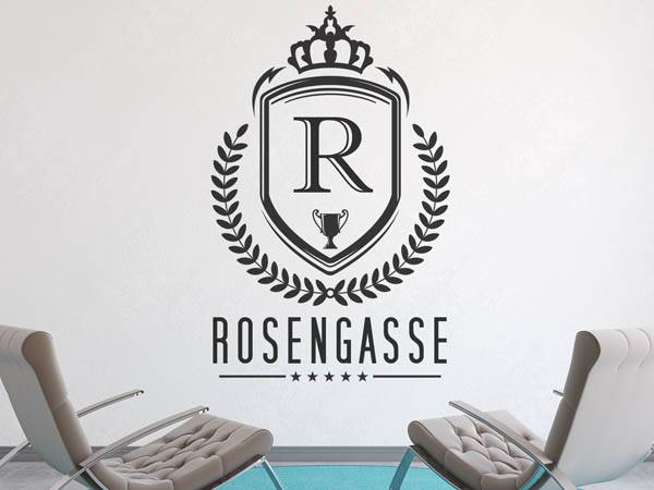 Wandtattoo Rosengasse Wappen