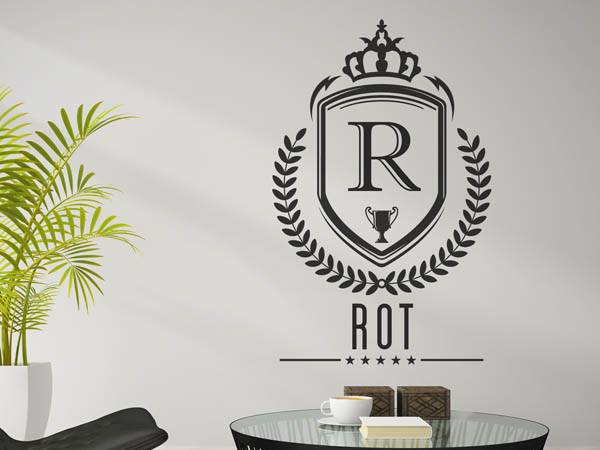 Wandtattoo Rot Wappen