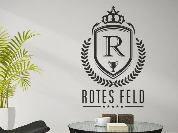 Wandtattoo Rotes Feld Wappen