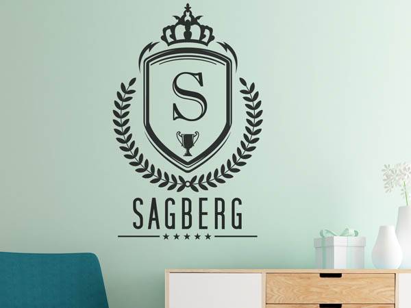 Wandtattoo Sagberg Wappen