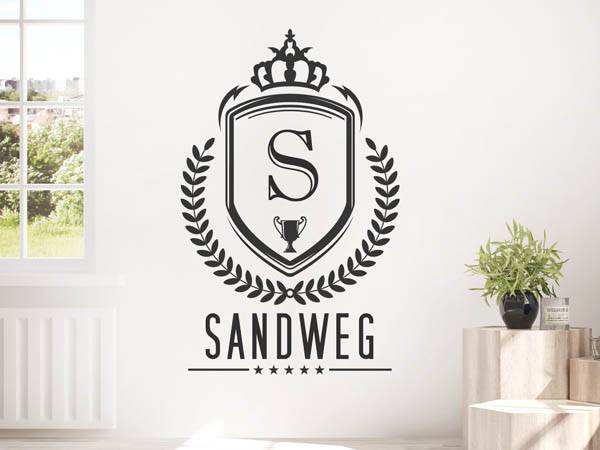 Wandtattoo Sandweg Wappen