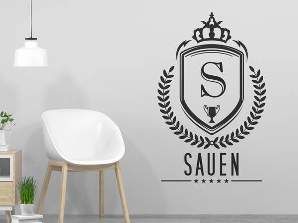 Wandtattoo Sauen Wappen