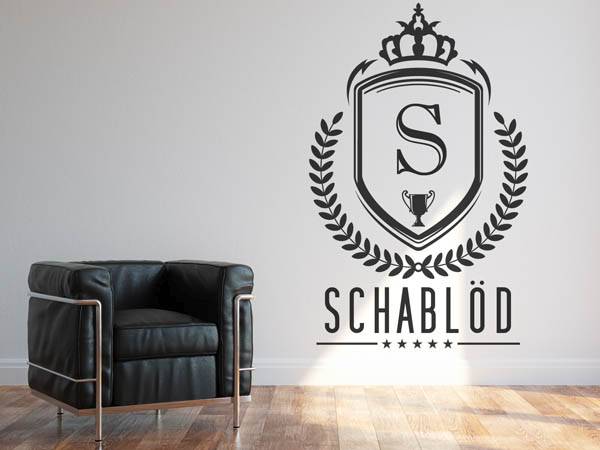 Wandtattoo Schablöd Wappen