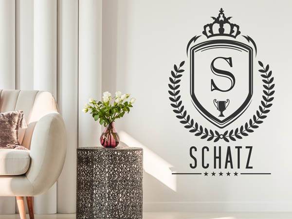 Wandtattoo Schatz Wappen