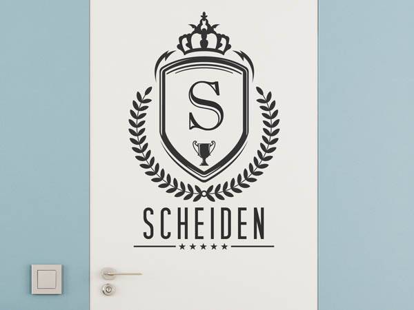 Wandtattoo Scheiden Wappen