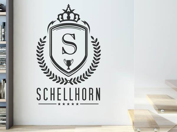 Wandtattoo Schellhorn Wappen