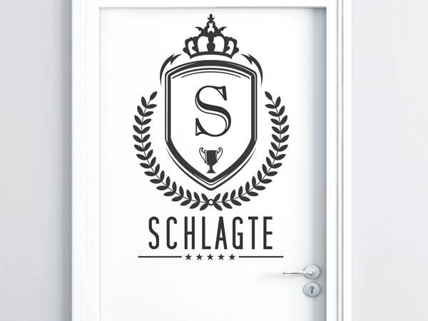 Wandtattoo Schlagte Wappen