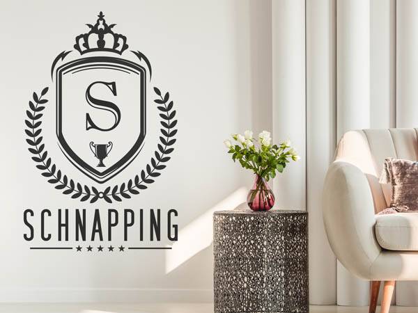 Wandtattoo Schnapping Wappen