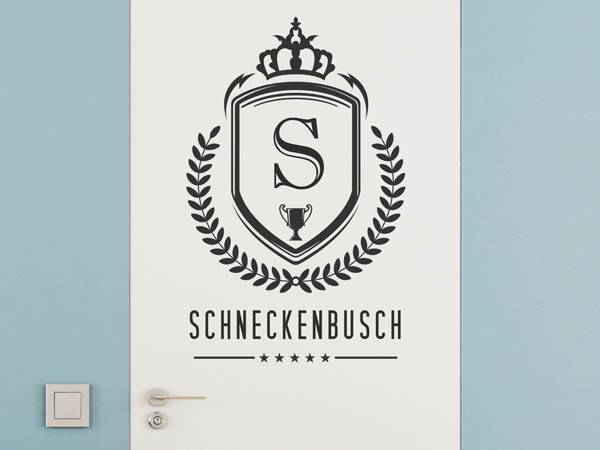 Wandtattoo Schneckenbusch Wappen