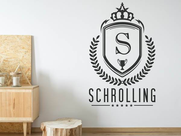 Wandtattoo Schrolling Wappen