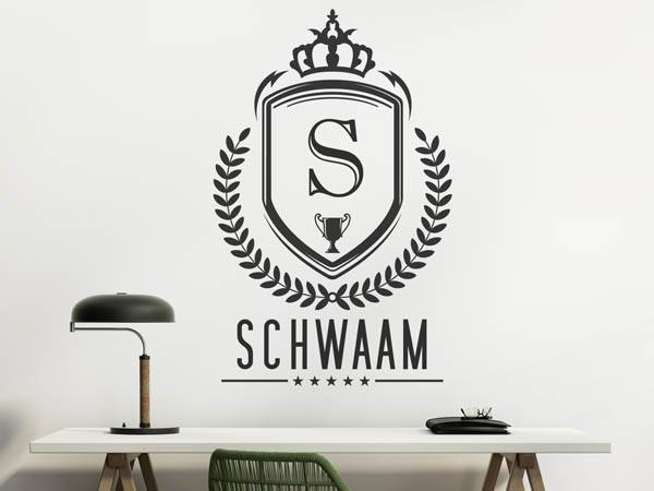 Wandtattoo Schwaam Wappen