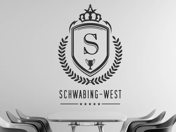 Wandtattoo Schwabing-West Wappen