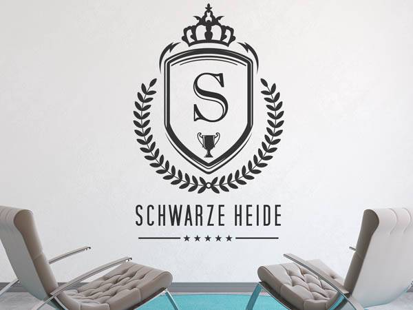 Wandtattoo Schwarze Heide Wappen
