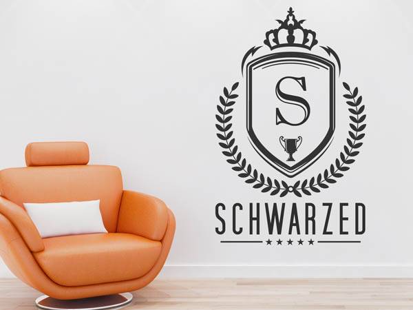 Wandtattoo Schwarzed Wappen