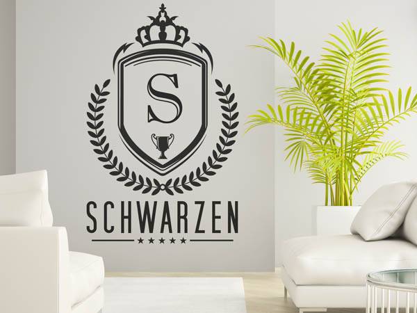 Wandtattoo Schwarzen Wappen