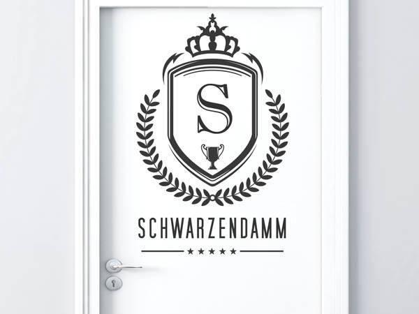 Wandtattoo Schwarzendamm Wappen