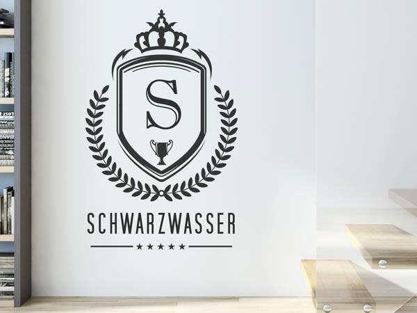 Wandtattoo Schwarzwasser Wappen