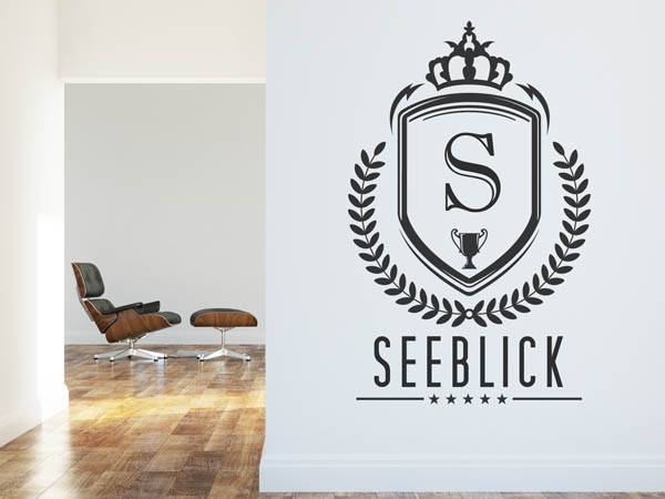 Wandtattoo Seeblick Wappen