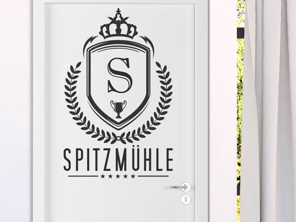 Wandtattoo Spitzmühle Wappen