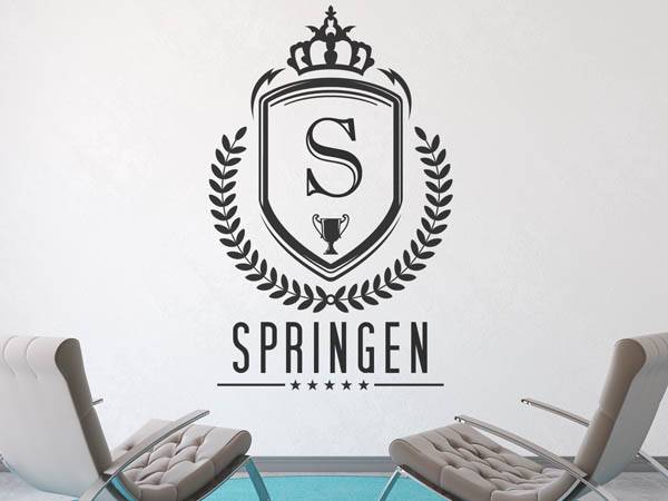 Wandtattoo Springen Wappen