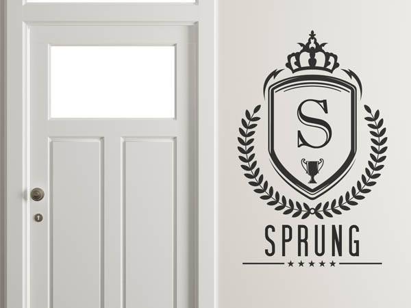 Wandtattoo Sprung Wappen