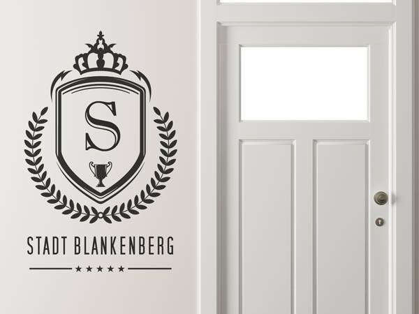 Wandtattoo Stadt Blankenberg Wappen