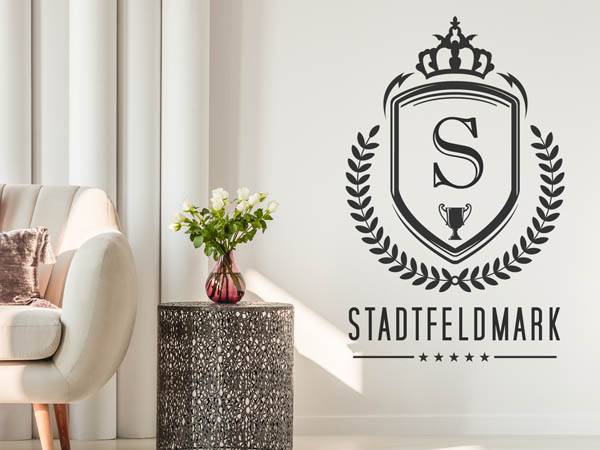 Wandtattoo Stadtfeldmark Wappen