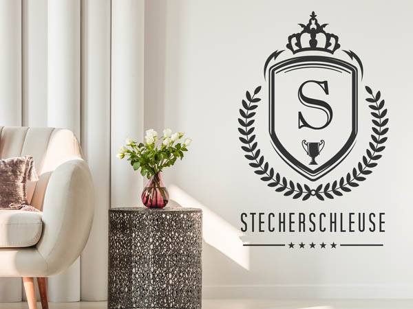 Wandtattoo Stecherschleuse Wappen