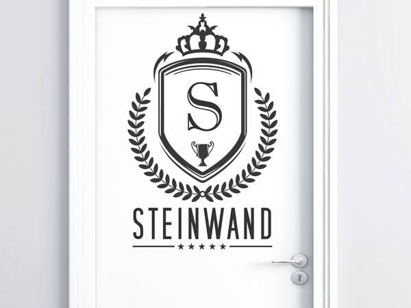 Wandtattoo Steinwand Wappen