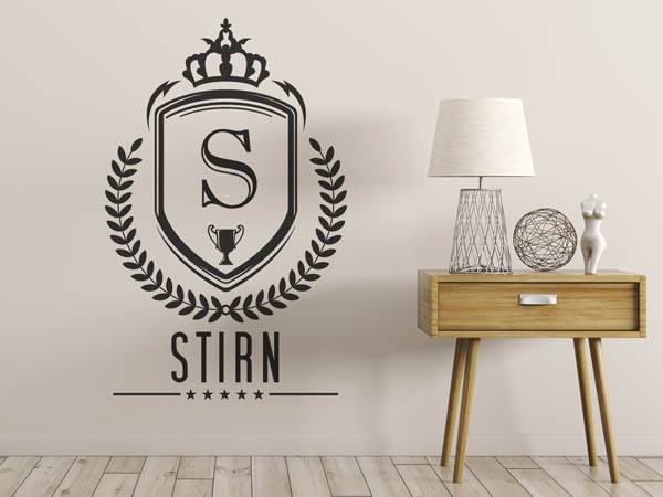 Wandtattoo Stirn Wappen