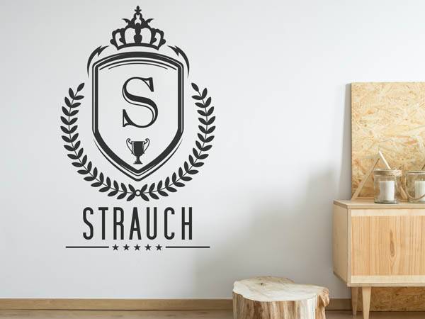 Wandtattoo Strauch Wappen