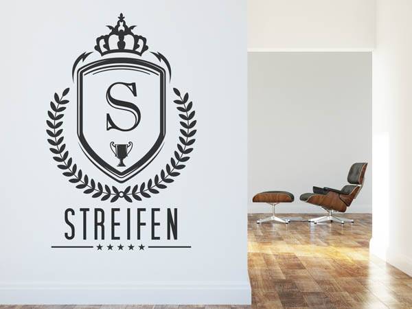 Wandtattoo Streifen Wappen