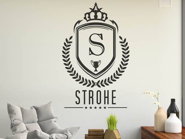 Wandtattoo Strohe Wappen