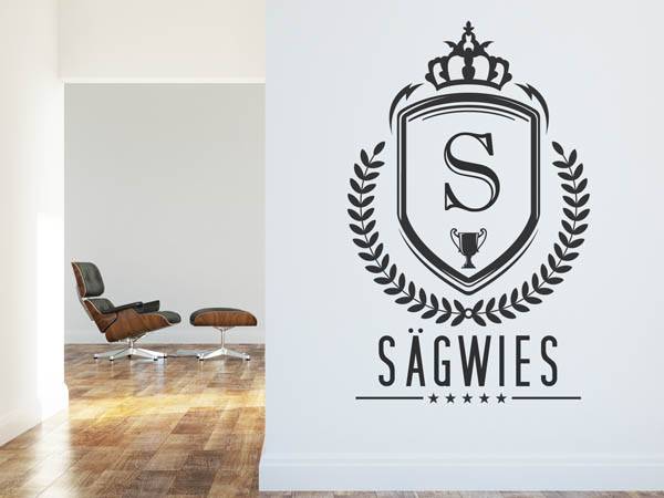 Wandtattoo Sägwies Wappen