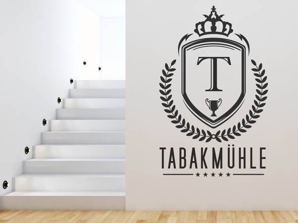 Wandtattoo Tabakmühle Wappen