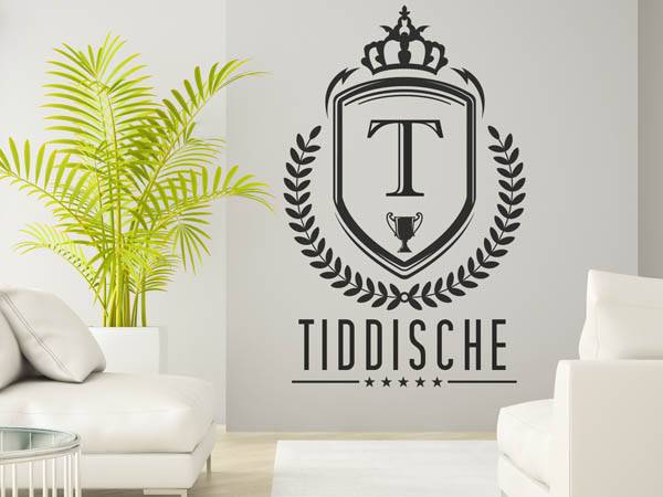 Wandtattoo Tiddische Wappen