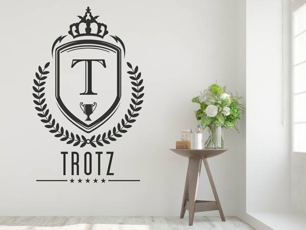 Wandtattoo Trotz Wappen