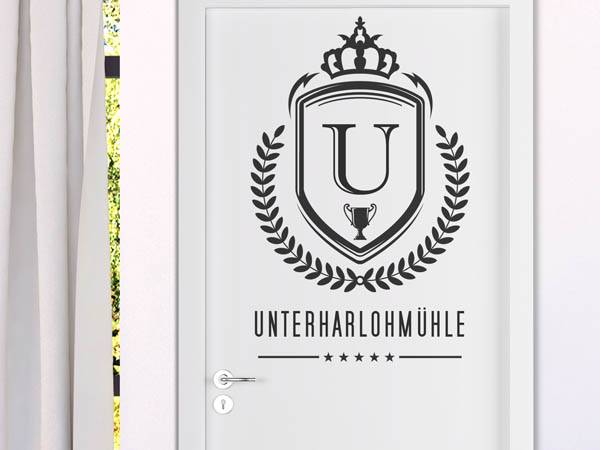 Wandtattoo Unterharlohmühle Wappen