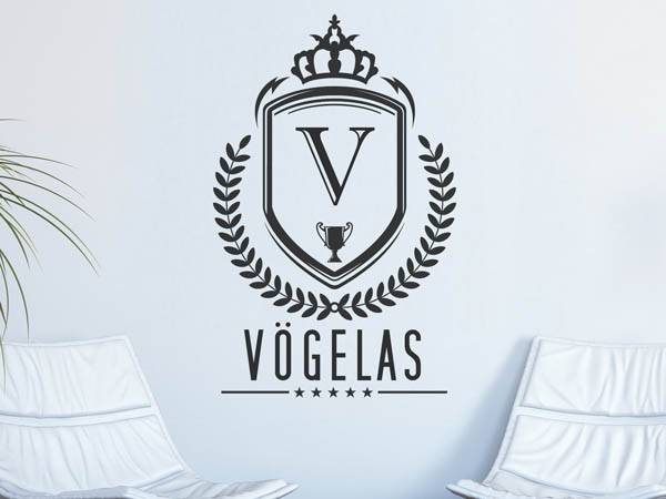 Wandtattoo Vögelas Wappen